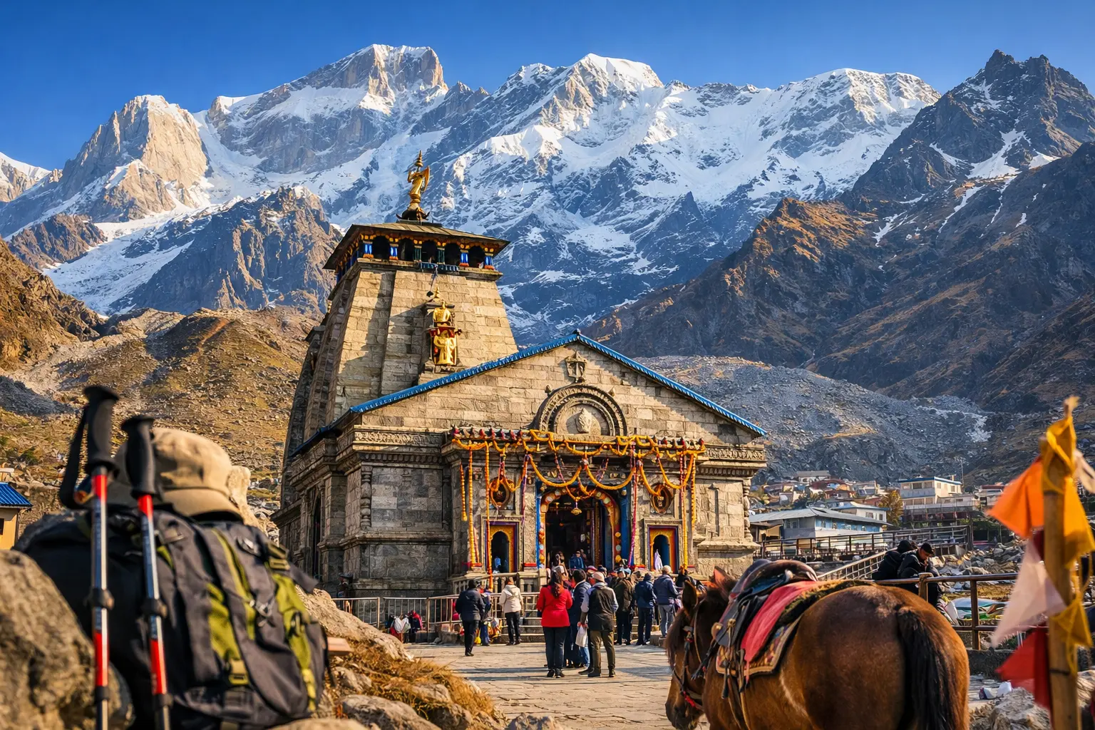 Kedarnath Temple during Char Dham Yatra in Uttarakhand