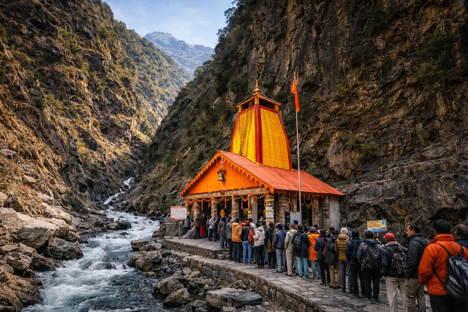 Yamunotri Temple in Uttarkashi Uttarakhand during Char Dham Yatra